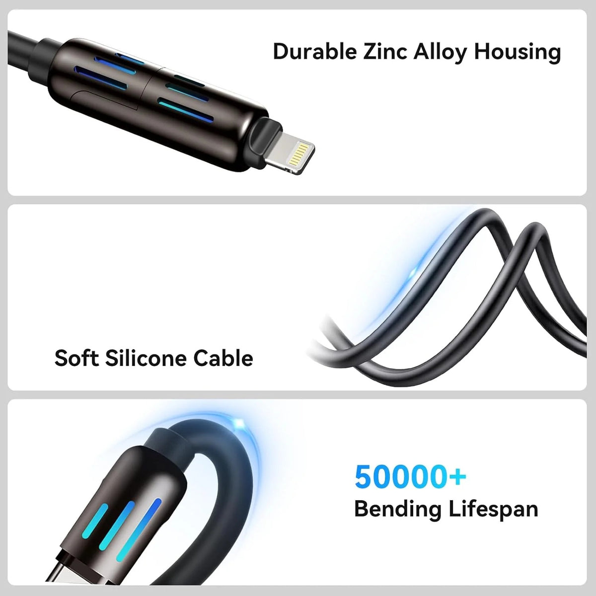4-in-1 Multi USB Charging Cable – كابل شحن متعدد الاستخدامات