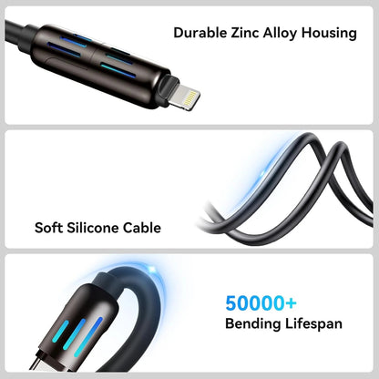 4-in-1 Multi USB Charging Cable – كابل شحن متعدد الاستخدامات