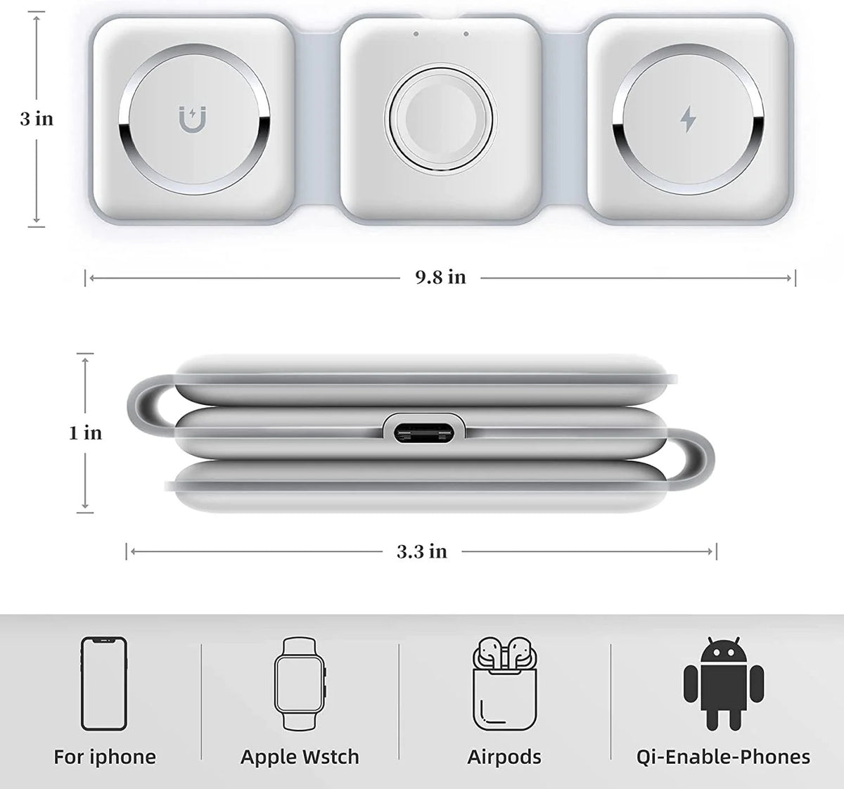 3-in-1 Wireless Charging Station | محطة شحن لاسلكية 3 في 1