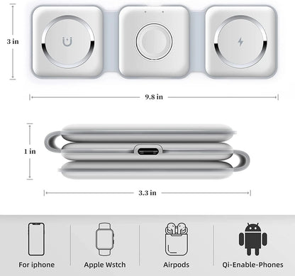 3-in-1 Wireless Charging Station | محطة شحن لاسلكية 3 في 1