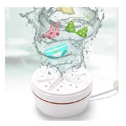 2-in-1 Mini Washing Machine – غسالة ملابس صغيرة محمولة بتقنية التنظيف بالموجات فوق الصوتية
