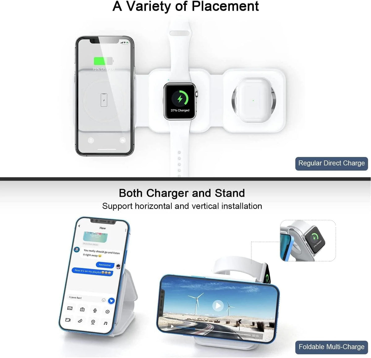 3-in-1 Wireless Charging Station | محطة شحن لاسلكية 3 في 1
