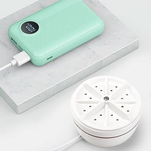 2-in-1 Mini Washing Machine – غسالة ملابس صغيرة محمولة بتقنية التنظيف بالموجات فوق الصوتية