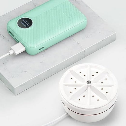 2-in-1 Mini Washing Machine – غسالة ملابس صغيرة محمولة بتقنية التنظيف بالموجات فوق الصوتية