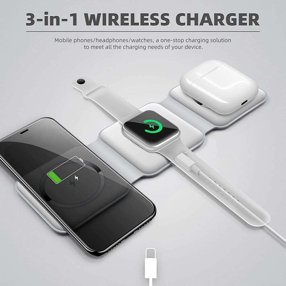 3-in-1 Wireless Charging Station | محطة شحن لاسلكية 3 في 1
