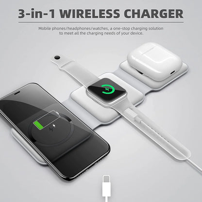 3-in-1 Wireless Charging Station | محطة شحن لاسلكية 3 في 1
