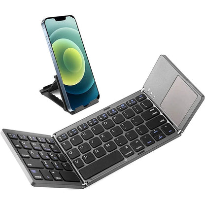 B033 Foldable Bluetooth Keyboard – كيبورد بلوتوث قابل للطي مع لوحة لمس