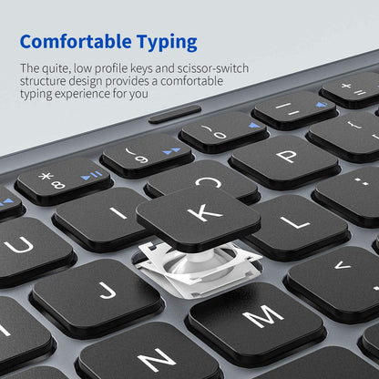 B033 Foldable Bluetooth Keyboard – كيبورد بلوتوث قابل للطي مع لوحة لمس