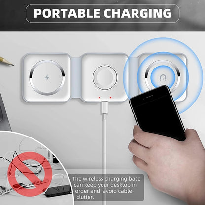 3-in-1 Wireless Charging Station | محطة شحن لاسلكية 3 في 1