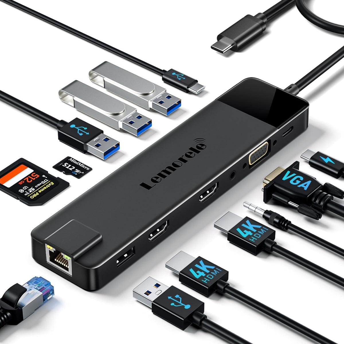 USB Hub Adapter – موزّع منافذ USB متعدد الاستخدامات