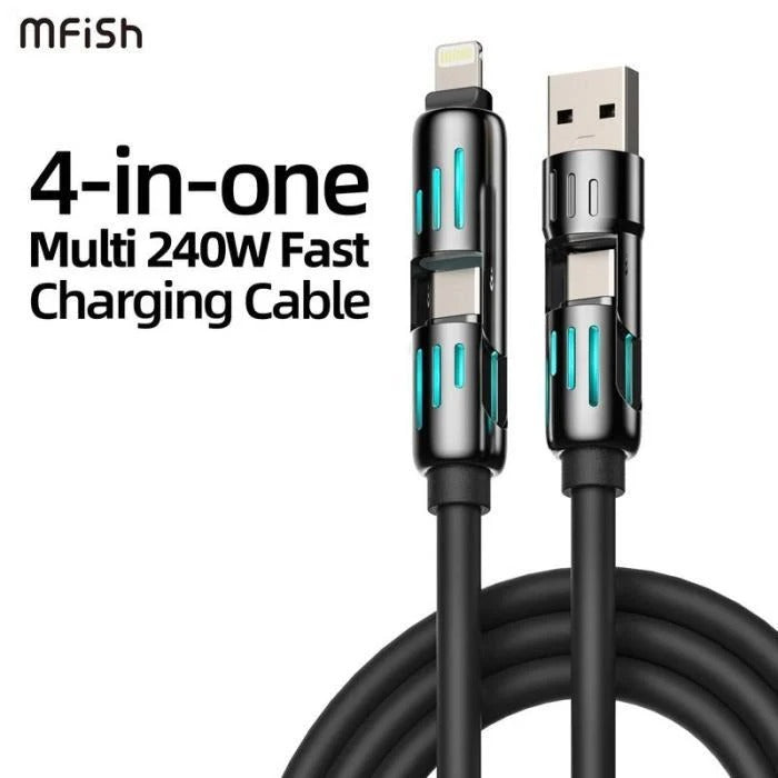 4-in-1 Multi USB Charging Cable – كابل شحن متعدد الاستخدامات