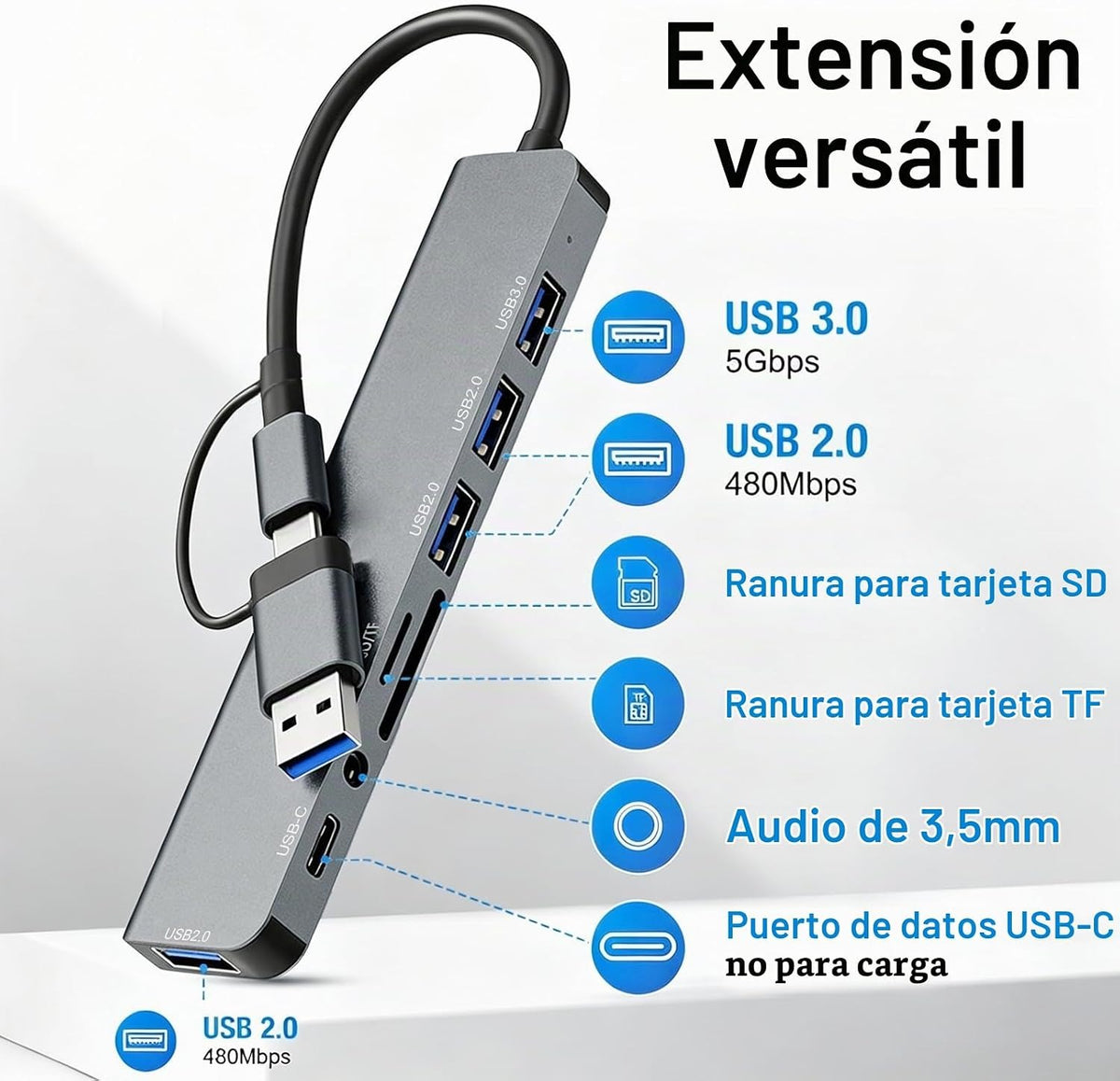 USB Hub Adapter – موزّع منافذ USB متعدد الاستخدامات
